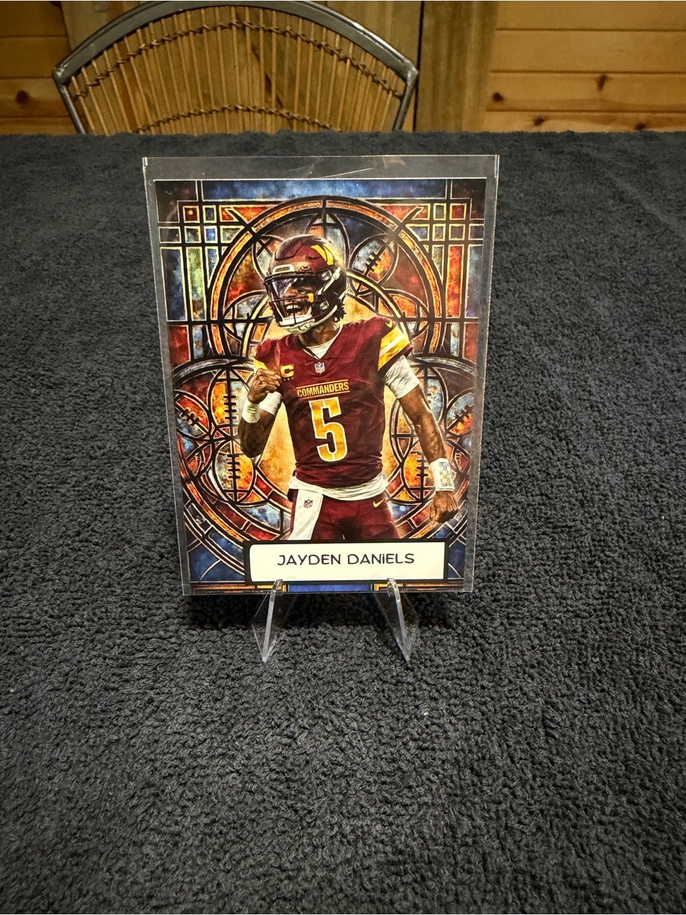 Jayden Daniels Football Trading Card - Maroon & Gold